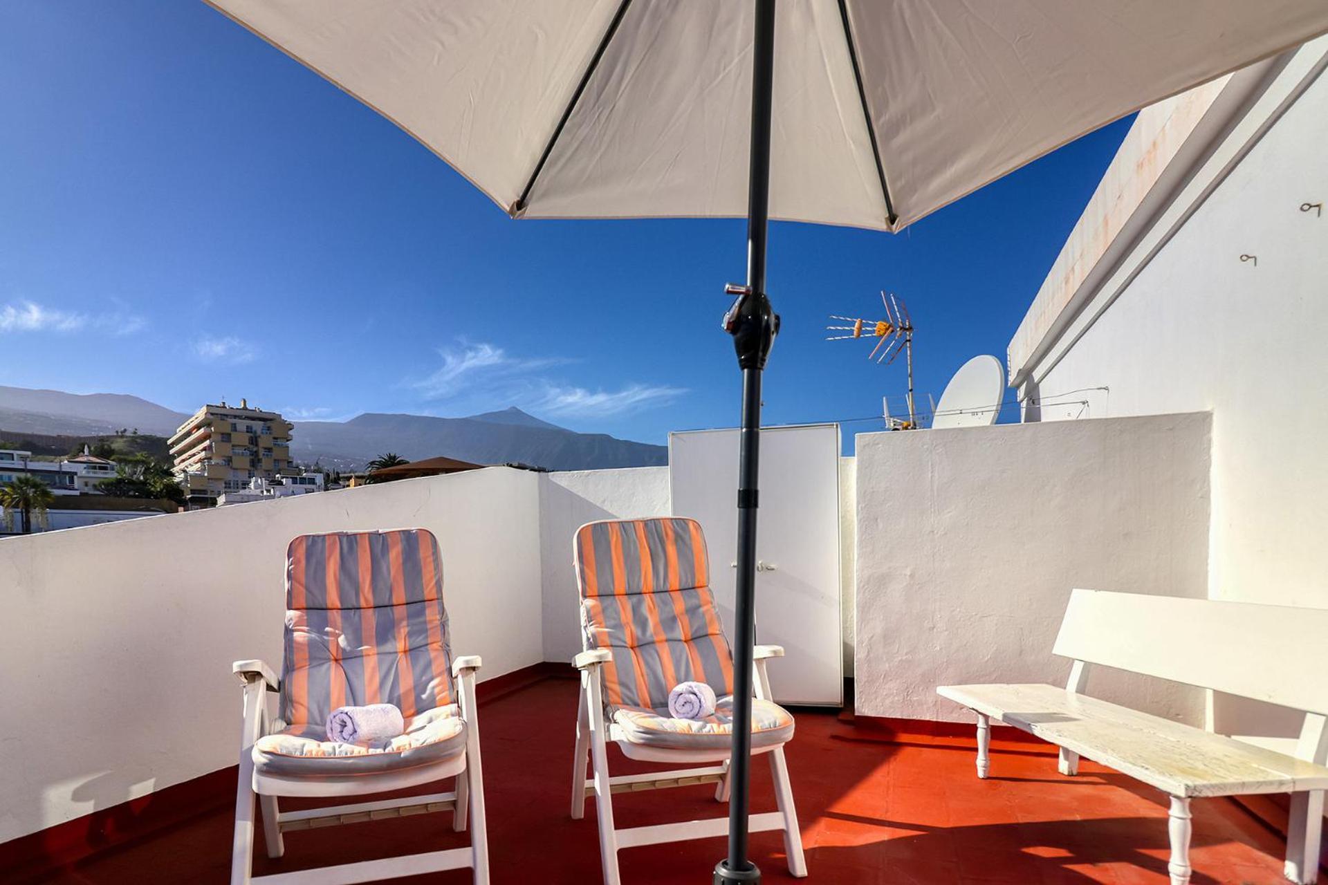 Spacious Penthouse With King-Size Bed, Huge Terrace, Ocean & Teide View Puerto de la Cruz  Eksteriør billede